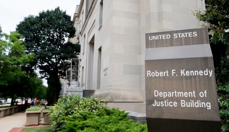 Robert F. Kennedy Department of Justice Building, Friday, June 19, 2015, in Washington.