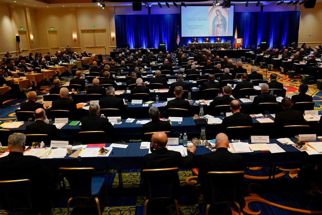Catholic bishops adopt Communion document that doesn’t mention politicians who favor abortion access