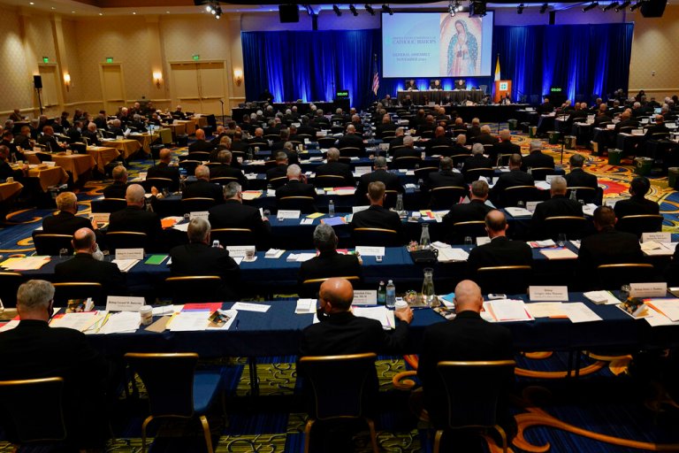 Catholic bishops adopt Communion document that doesn’t mention politicians who favor abortion access