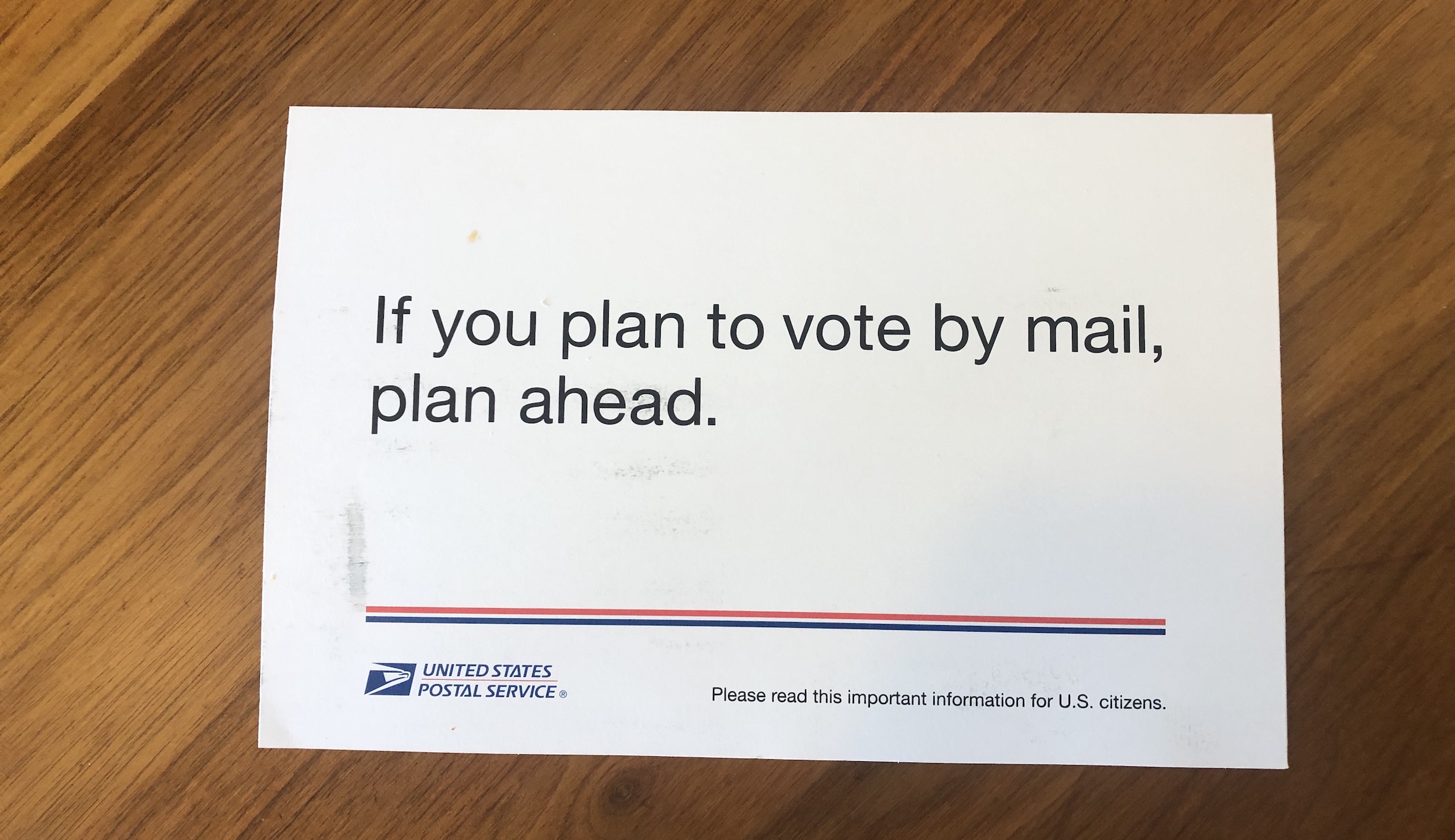 USPS sends postcards encouraging voters to ‘make a plan’ for mail-in ballots