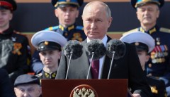 Putin claims ‘real war’ being waged against Russia in scaled down Victory Day parade