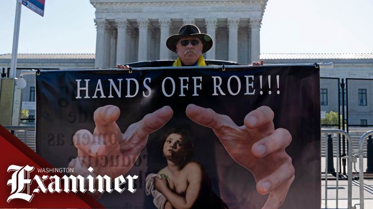 Man standing outside Supreme Court to protest SCOTUS draft decision