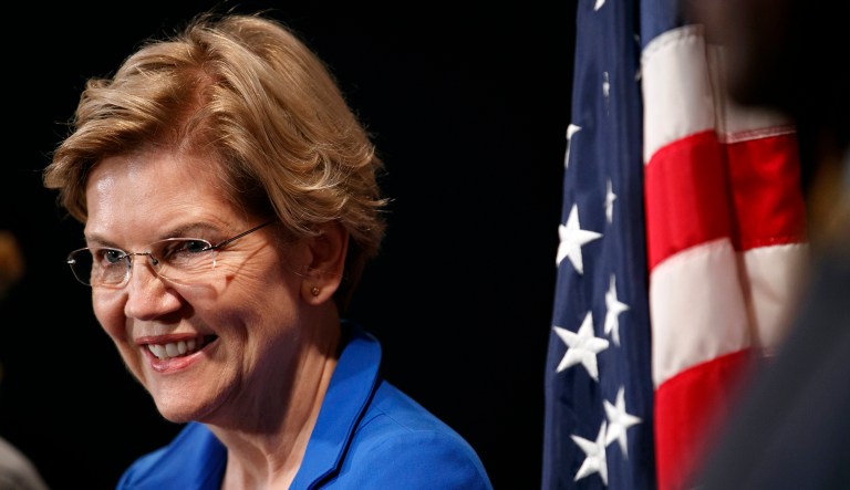Sen. Elizabeth Warren, D-Mass., attends an event about a bill to cancel student loan debt, Tuesday, July 23, 2019, on Capitol Hill in Washington.