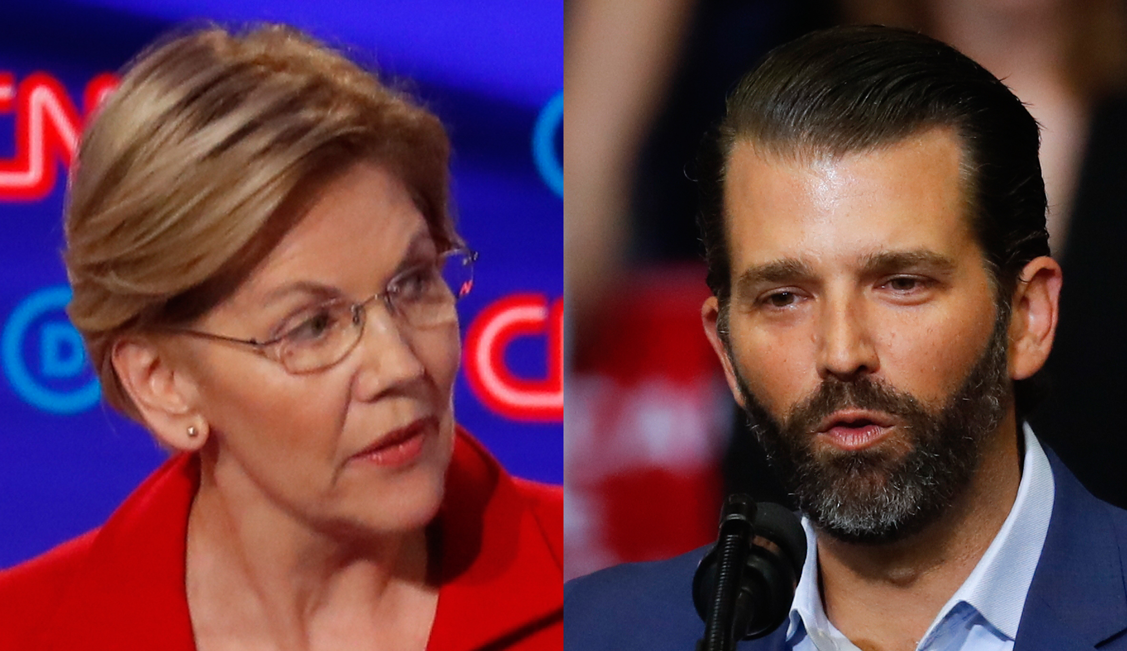 Donald Trump Jr. trolls Elizabeth Warren with her fake ancestry during Democratic debate