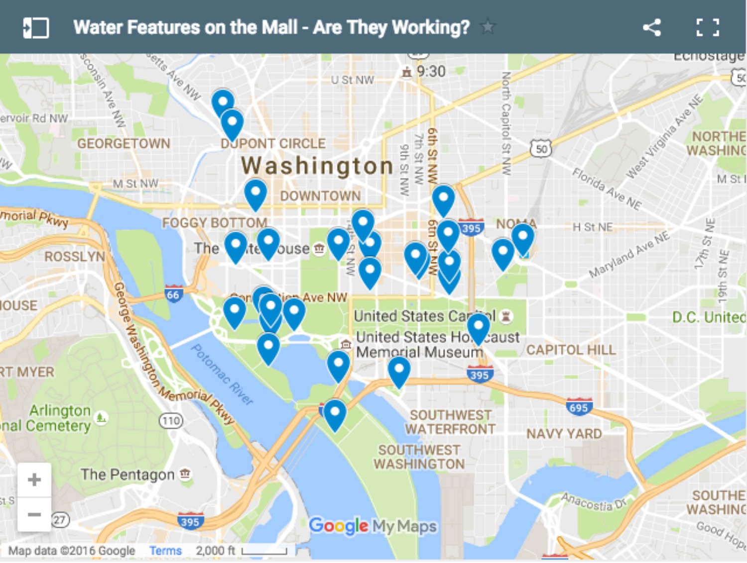 No oasis: 40% of D.C. memorial fountains busted