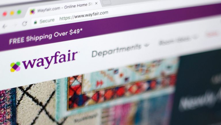 FILE- This April 17, 2018, file photo shows the Wayfair website on a computer in New York. Several sites have made it more affordable to get design help without anyone ever stepping inside your home. Havenly, Wayfair and others are charging less than $100 a room to connect users with an interior designer who can pick out a sofa, show you how to rearrange furniture or offer other design help. 