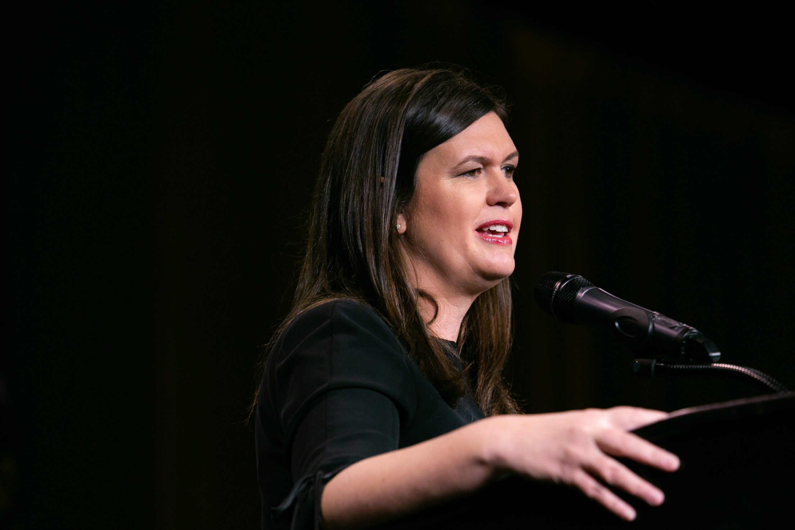 Sarah Huckabee Sanders speaks at the second annual Washington Examiner Political Summit