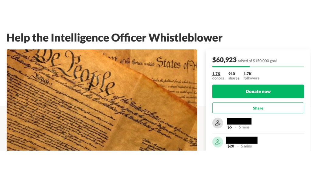 GoFundMe for whistleblower raises more than $60K