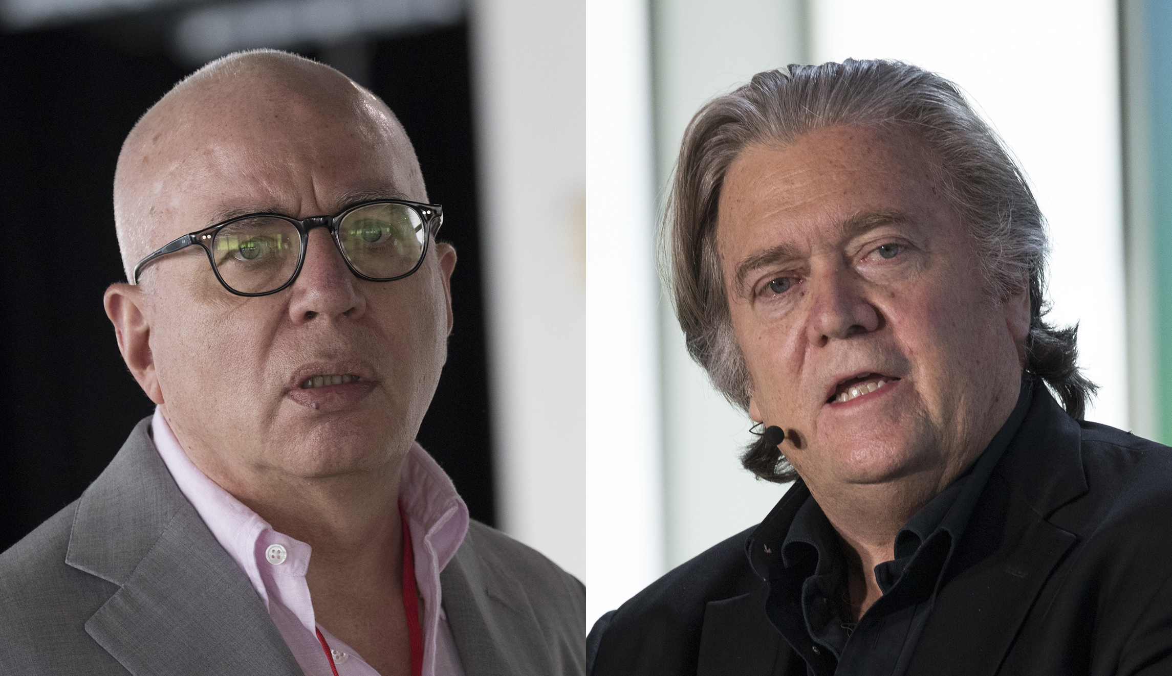 Steve Bannon seen with Michael Wolff on Election Day