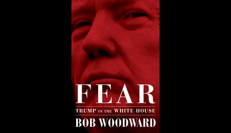 This image released by Simon & Schuster shows "Fear: Trump in the White House," by Bob Woodward, available on Sept. 11.