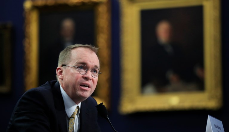 Office of Management and Budget Director Mick Mulvaney testifies before a House Appropriations Committee hearing on Capitol Hill in Washington, Wednesday, April 18, 2018.