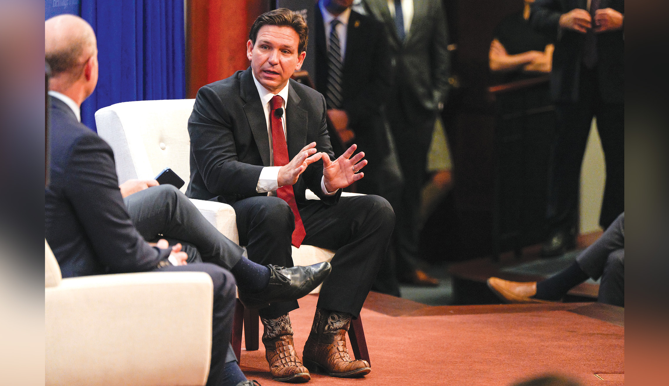 DeSantis’s boots are made for walking … and talking