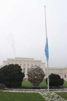 U.N. Lowers Flag for Kim Jong Il