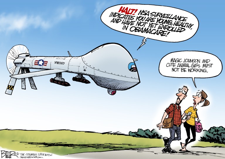 Editorial cartoon: Enrollment push