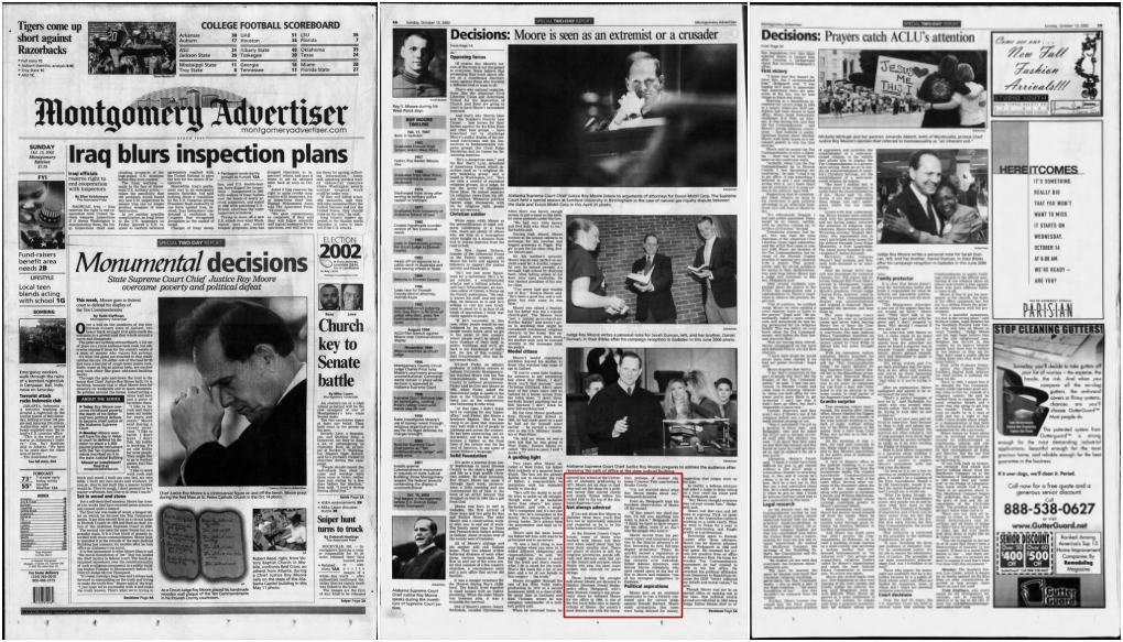 Alabama media have whispered about Roy Moore’s alleged behavior for years, as this 2002 article shows