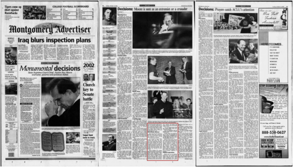 Alabama media have whispered about Roy Moore’s alleged behavior for years, as this 2002 article shows