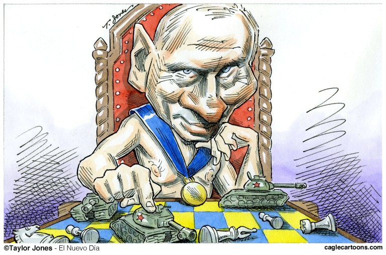 Editorial cartoon: Chessmaster