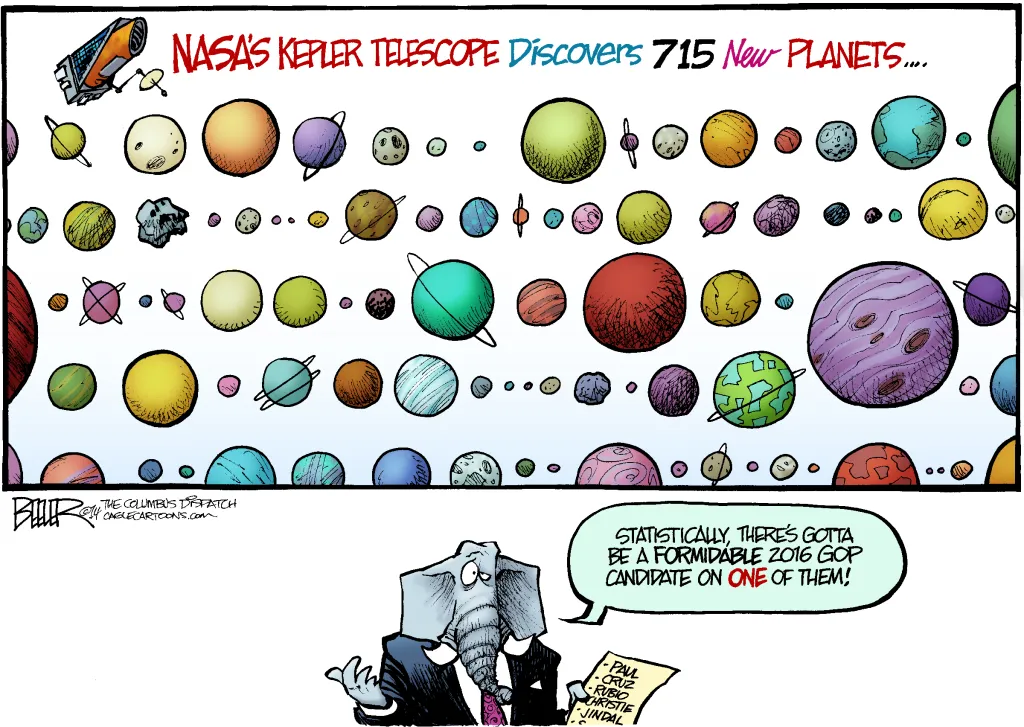 Editorial cartoon: Searching for a candidate