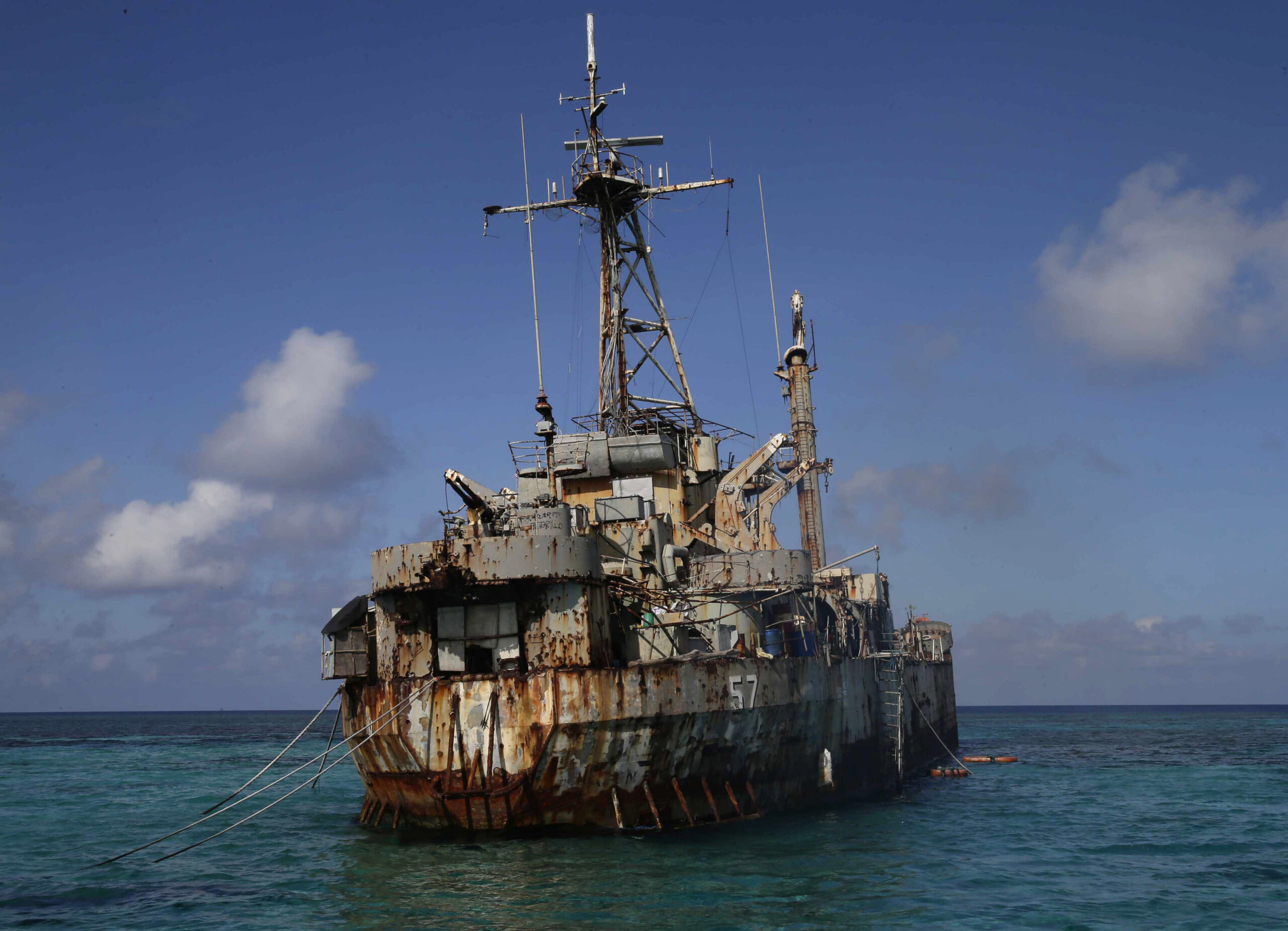 Old US ship home to Filipinos in China standoff