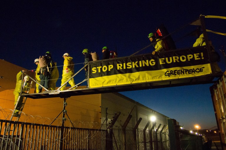 Greenpeace activists occupy French nuclear plant