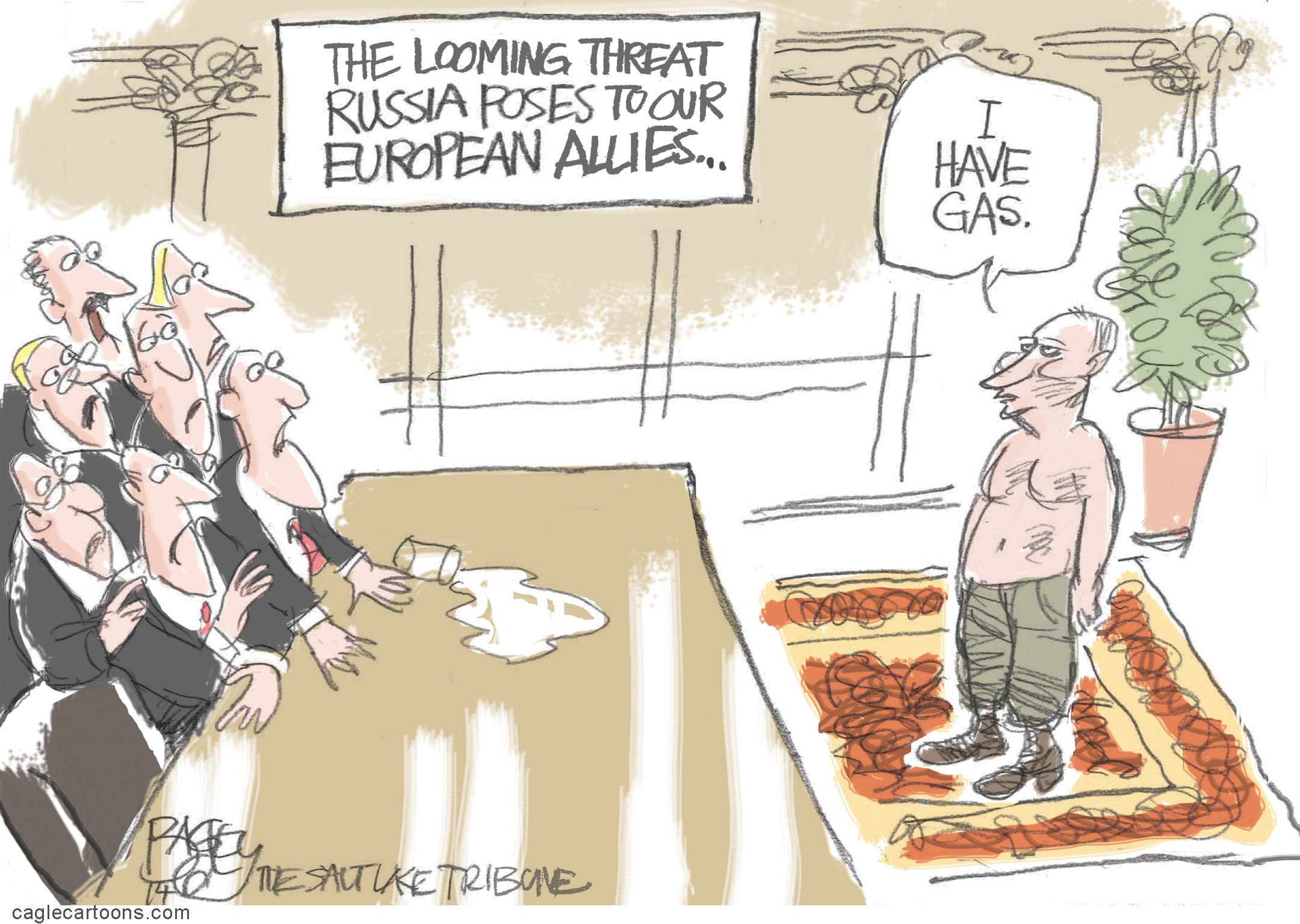 Editorial cartoon: Dangerous gas