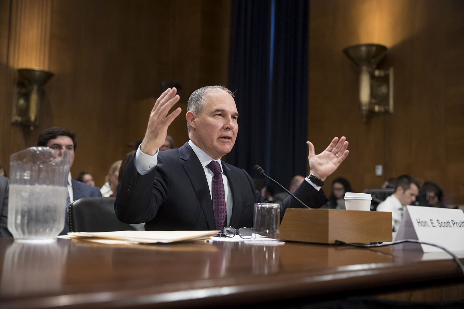 Scott Pruitt ignores ethics controversy in congressional comments