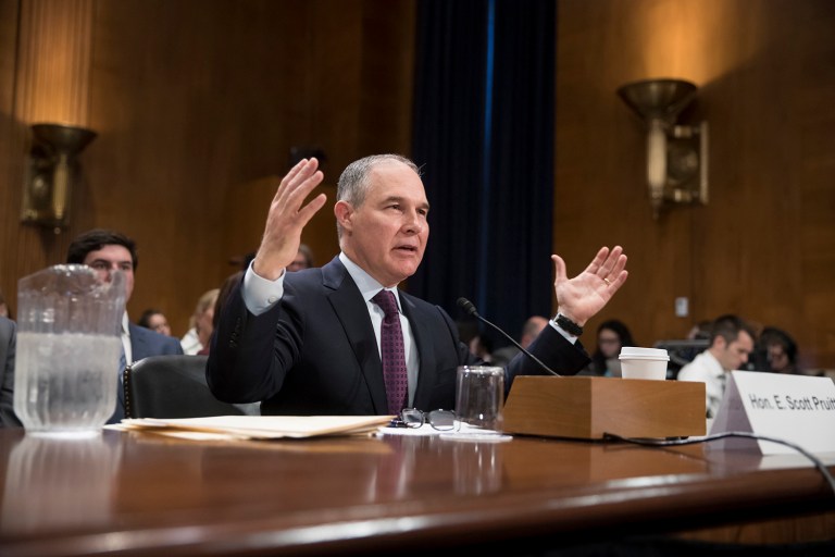 Scott Pruitt ignores ethics controversy in congressional comments