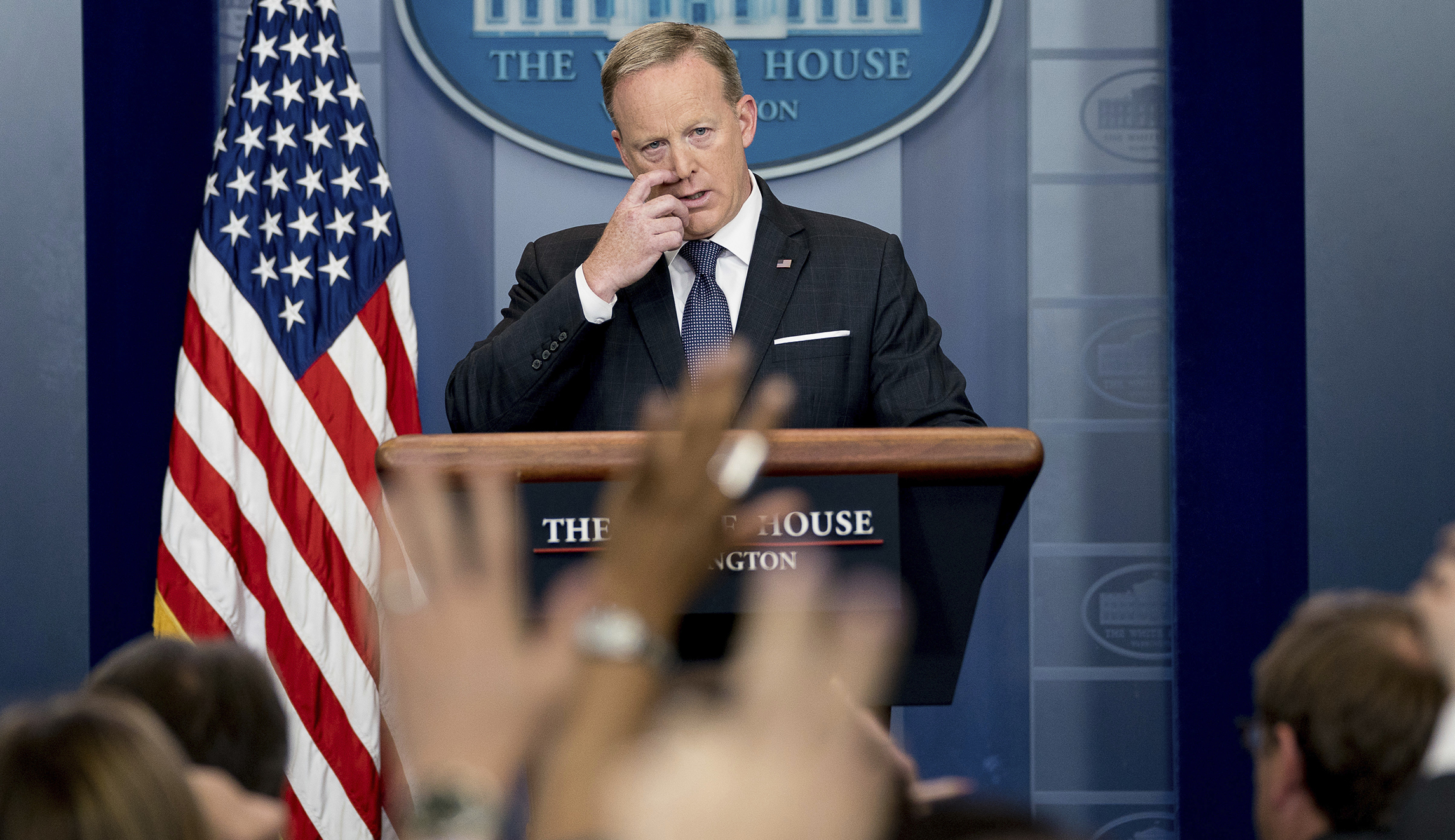 Sean Spicer’s non-answer confirms ignorance: The White House has no idea what Trump is thinking