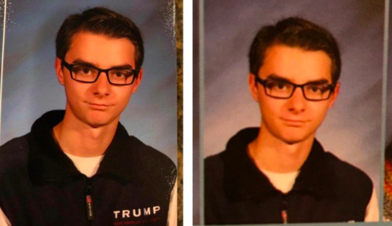 Trump sends care package to students whose Trump shirt and quote were wiped from yearbook