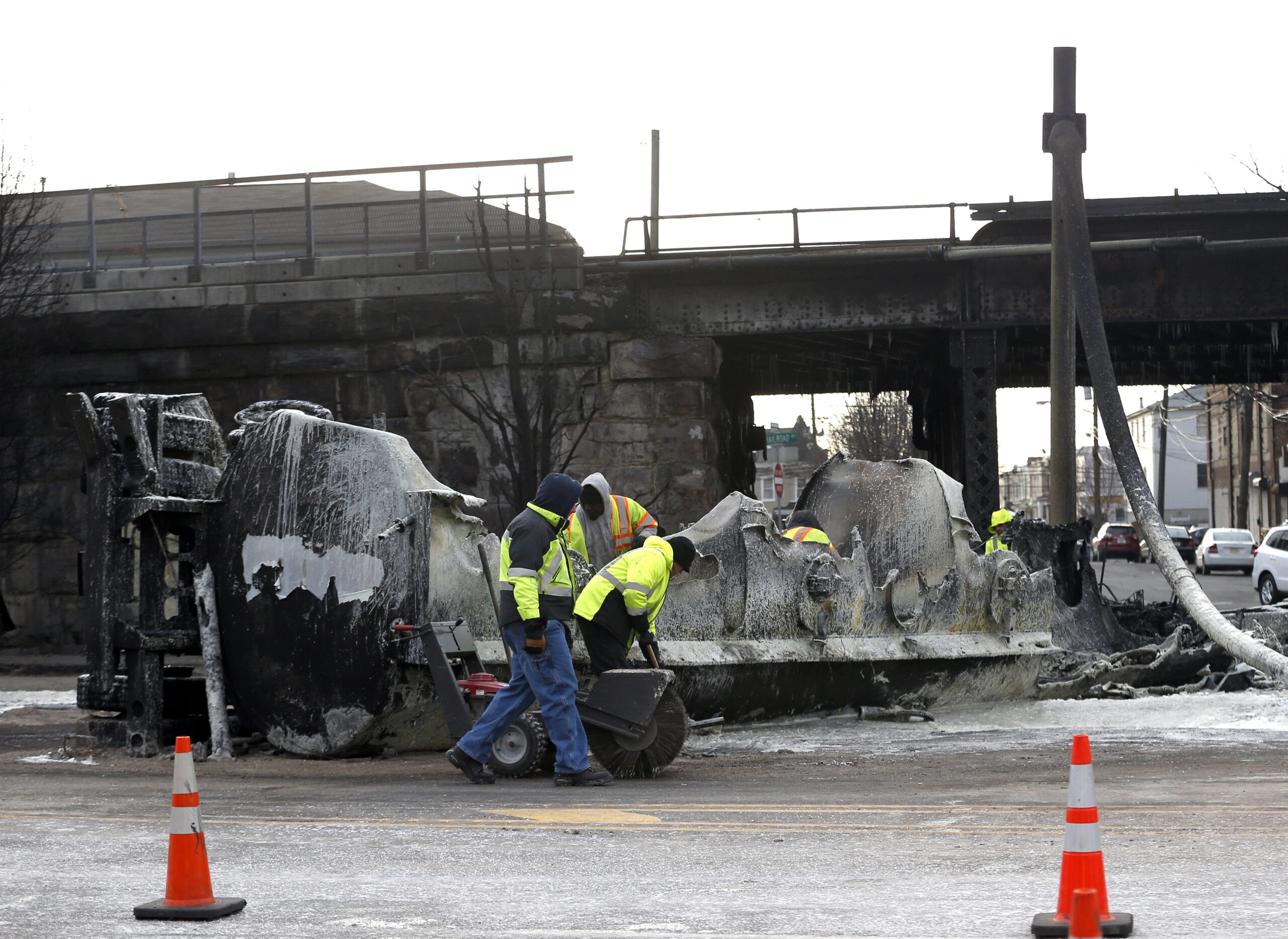 Tanker crash delays trains in New Jersey
