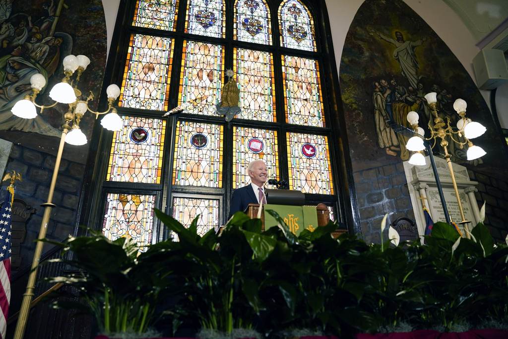 Biden’s Charleston church speech disrupted by Gaza ceasefire protesters