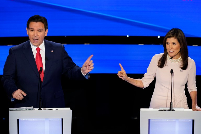 Weird night in Iowa: Trump happy as DeSantis and Haley trash each other