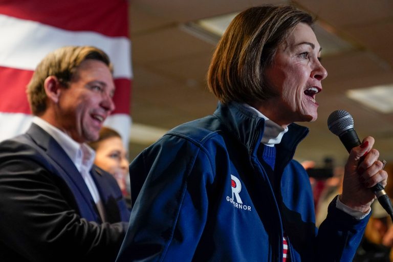 ‘Trump is a forgiving guy’: Kim Reynolds grapples with DeSantis endorsement post-Iowa