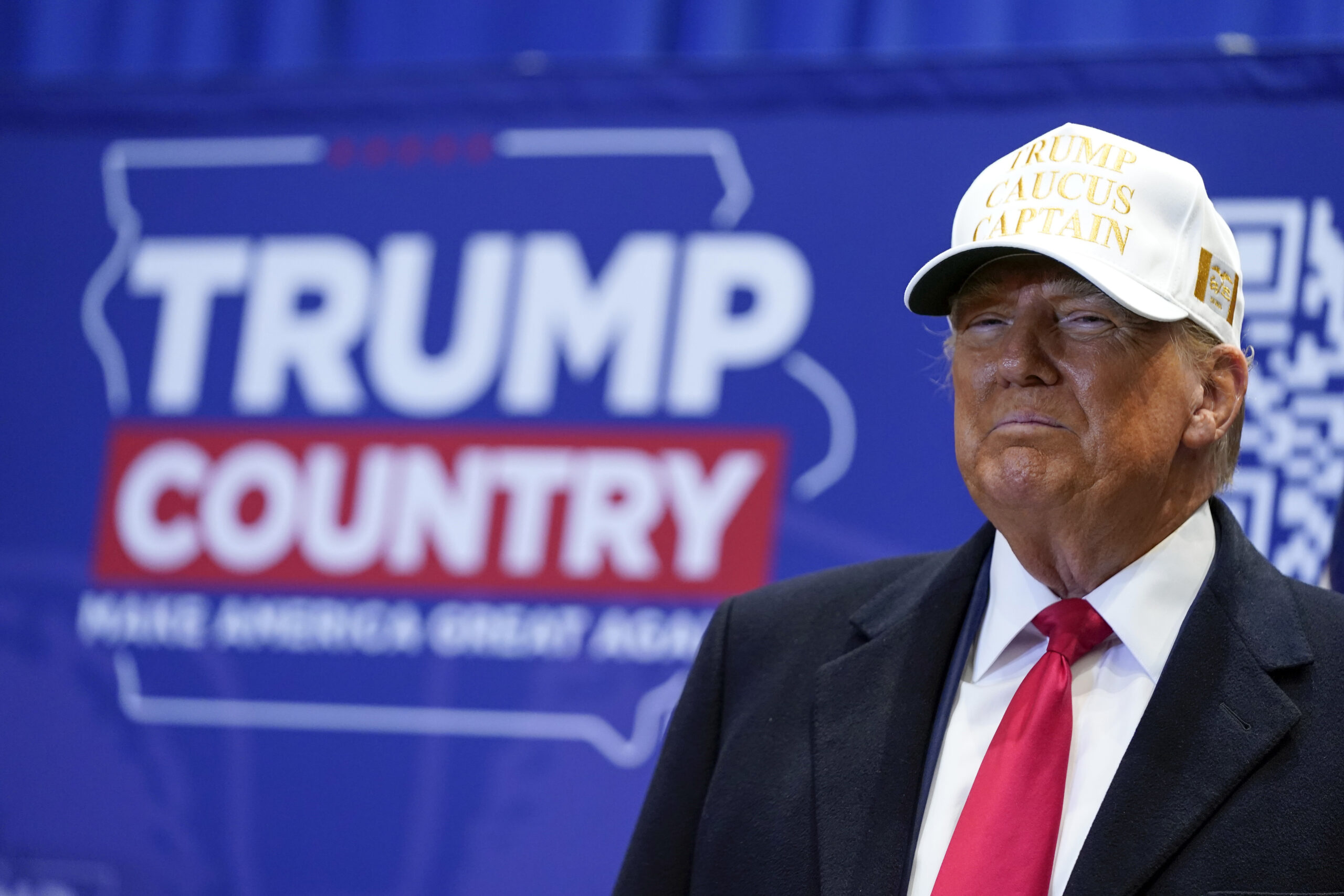 Trump thumps DeSantis and Haley in Iowa’s opening nominating contest