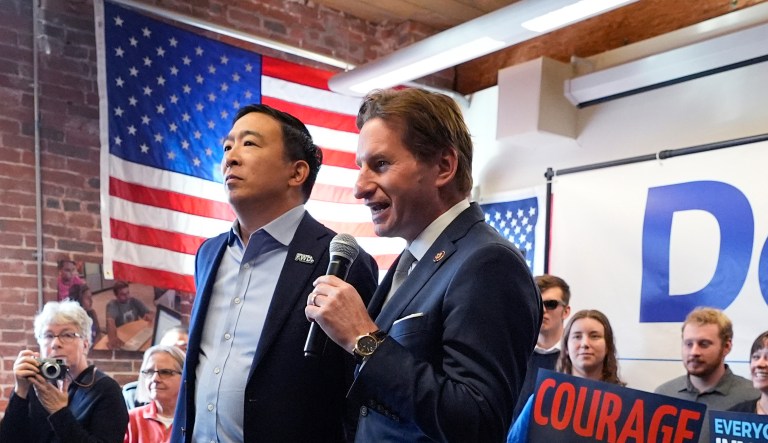 Dean Phillips and Andrew Yang call out ‘missing’ Biden for skipping New Hampshire primary