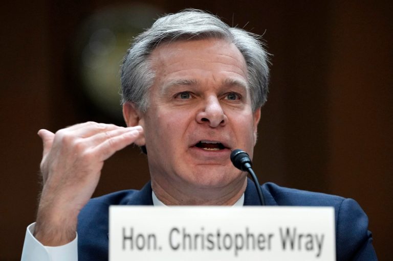 FILE - FBI Director Christopher Wray testifies before a Senate Judiciary Committee oversight hearing on Capitol Hill in Washington, Dec. 5, 2023. Wray is preparing to tell House lawmakers that Chinese government hackers are busily targeting water treatment plants, the electrical grid, transportation systems and other critical infrastructure inside the United States. (AP Photo/Susan Walsh, File)