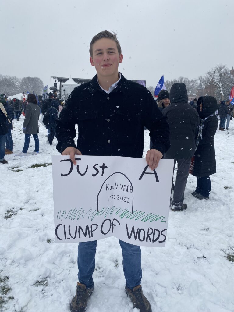Joseph Yanta holds a sign at the 51st annual March for Life on January 19 2024. (Washington Examiner; Breccan F. Thies). Joseph Yanta holds a sign at the 51st annual March for Life on January 19 2024. (Washington Examiner; Breccan F. Thies).