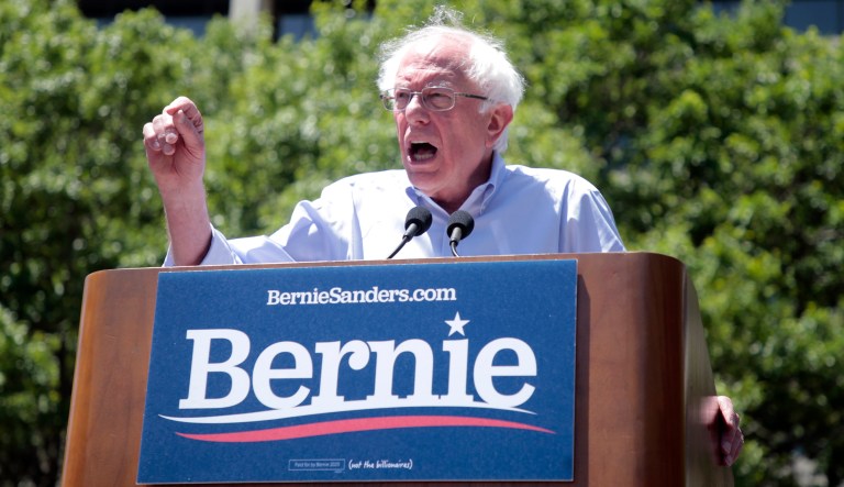 Bernie Sanders downplays socialist label on campaign trail