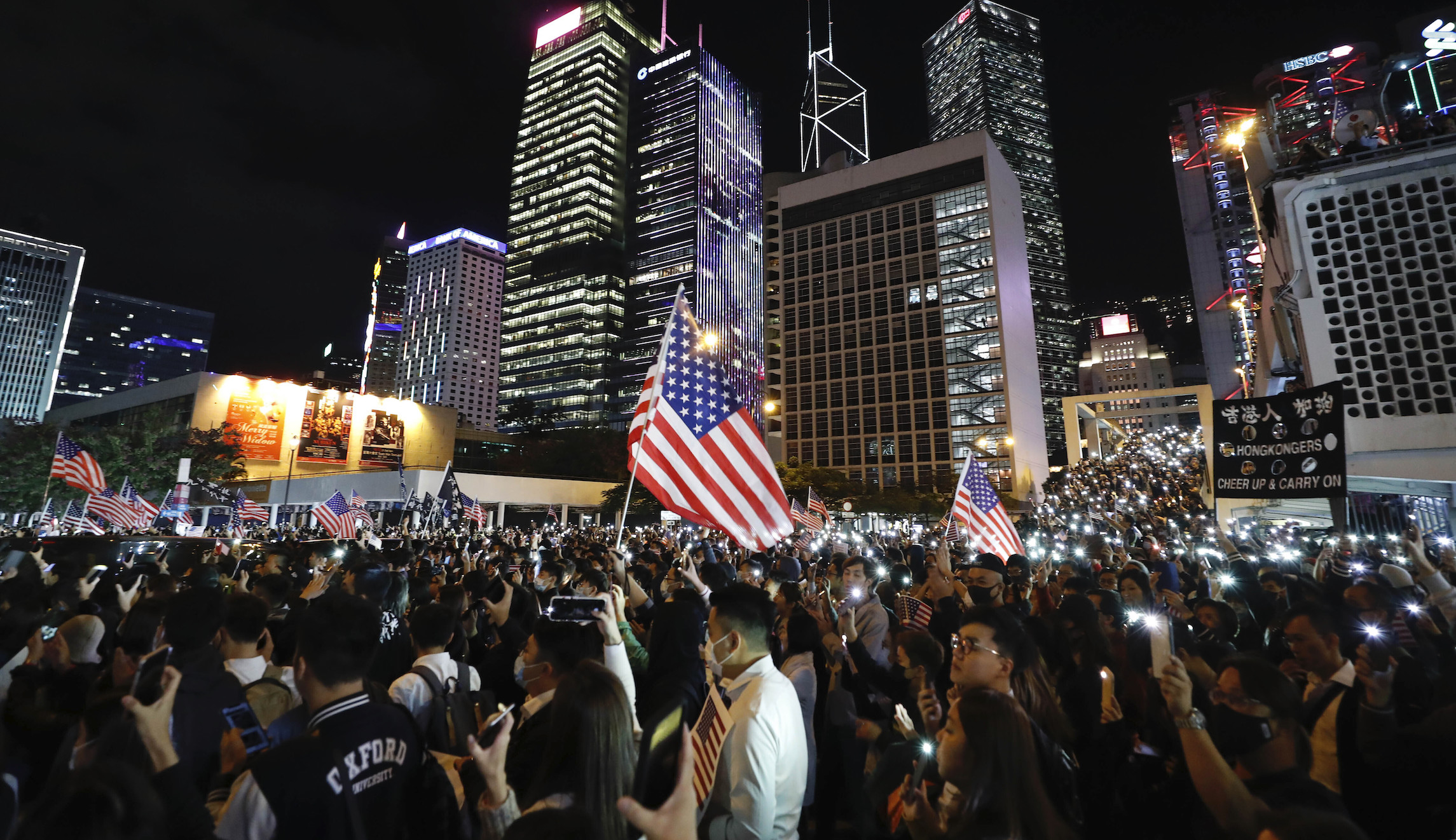 'We are really grateful': Hong Kong protesters throw ‘Thanksgiving rally’ to celebrate US support