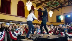 Which Democratic presidential candidate has the best celebrity endorsements?