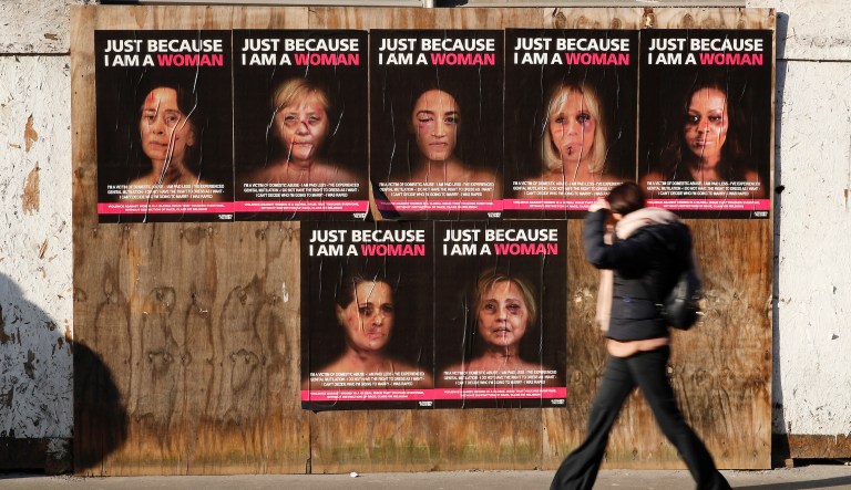 Artist uses doctored pictures of AOC and Michelle Obama to raise awareness for violence against women