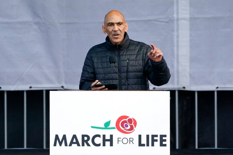 Former NFL coach Tony Dungy cites Damar Hamlin in March for Life speech