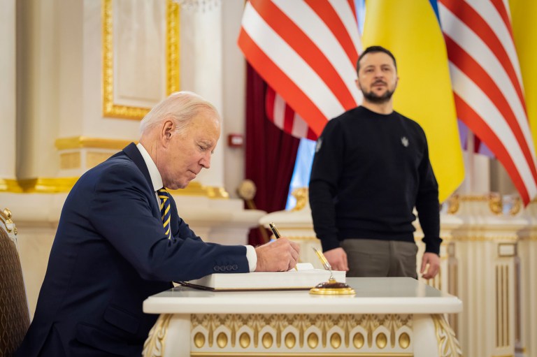 Biden at leadership crossroads in Ukraine on anniversary of Russia’s war