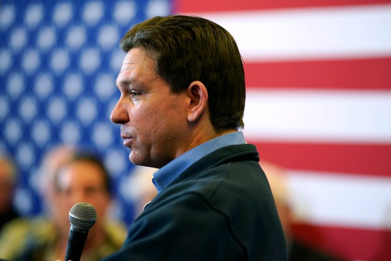Republican presidential candidate Florida Gov. Ron DeSantis speaks during a campaign event, Wednesday, Jan. 3, 2024, in Waukee, Iowa.