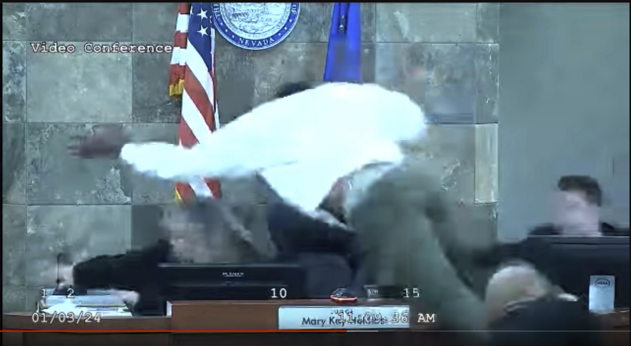 Las Vegas man who leaped over bench to attack judge reportedly wanted to kill her