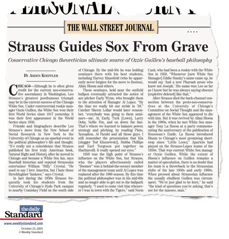 Strauss Guides SoxFrom Grave