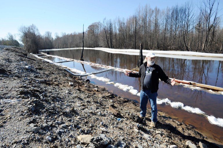 Oil mars Ala. swamp months after crude train crash