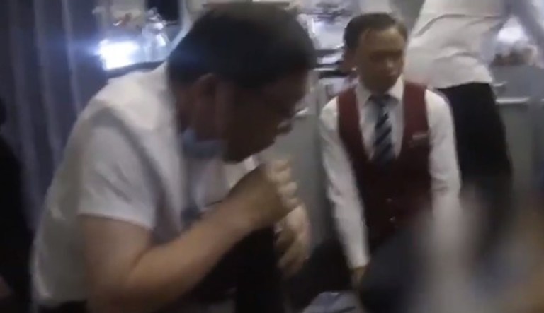 WATCH: Doctor saves airline passenger by sucking urine from bladder