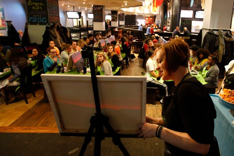 Social painting grows popular at bars, art studios