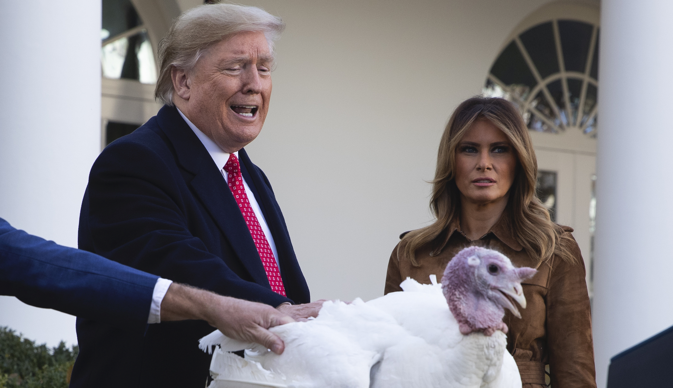 'Already received subpoenas': Trump mocks impeachment while pardoning turkeys